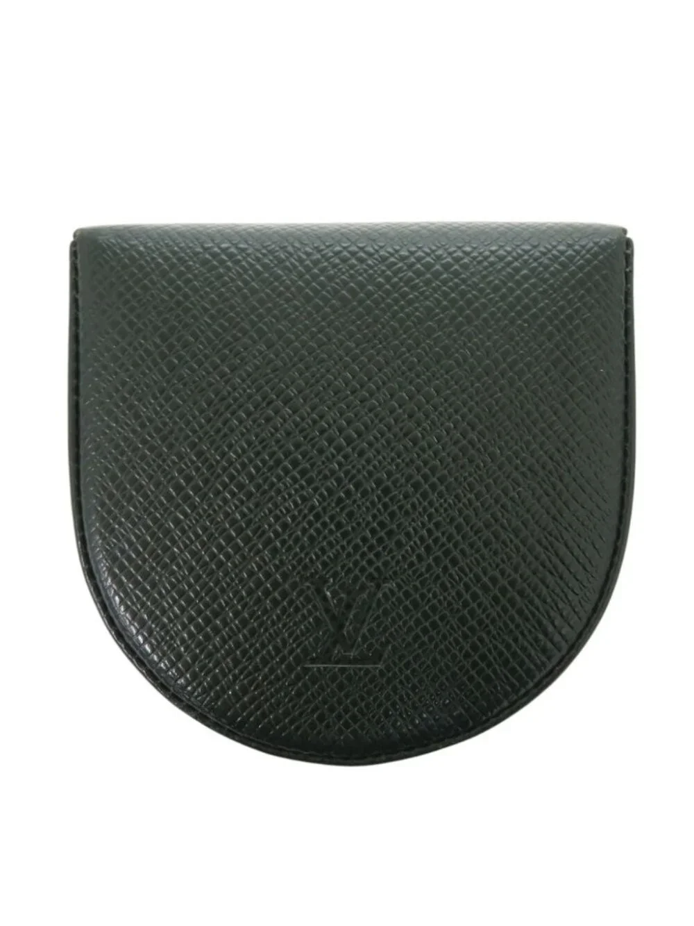Louis Vuitton Porte-Monnaie Cuvette Taiga Esepia Coin Case Wallet Green